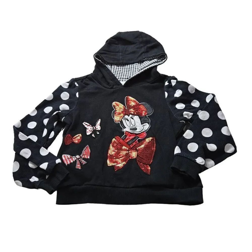 Disney Minnie Mouse Girl hooded sweatshirt 9/10